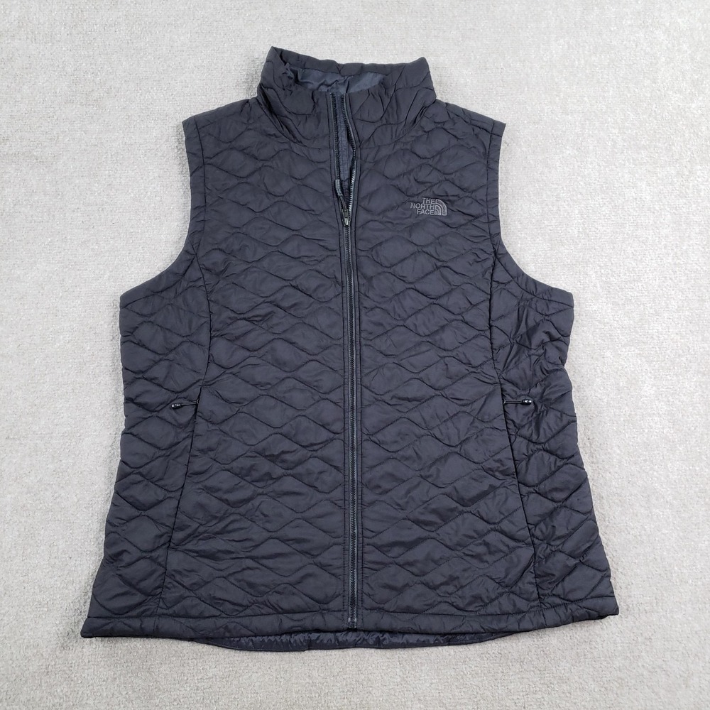 The North Face Vest Womens XL Black Quilted Insulated ThermoBall Lightweight